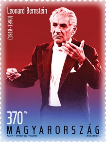 2018. 100 éve született Leonard Bernstein - Bélyeg 2018. 100 éve született Leonard Bernstein - Bélyeg