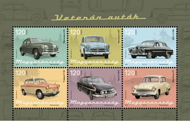 Veterán autók kisív - Oldtimer cars sheet Veterán autók kisív - Oldtimer cars sheet