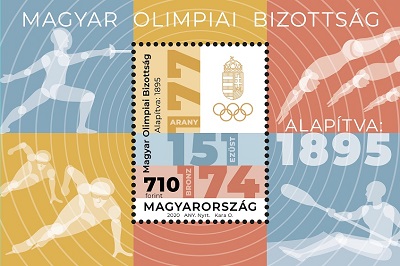 2020. 125 éves a Magyar Olimpiai Bizottság - Bélyegblokk 2020. 125 éves a Magyar Olimpiai Bizottság - Bélyegblokk