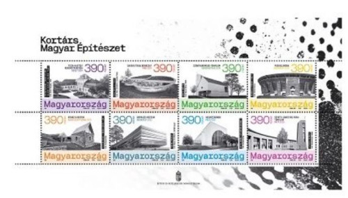 2025. Kortárs magyar építészet bélyeg ív 2 2025. Kortárs magyar építészet bélyeg ív 2
