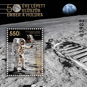 2019. 50 éve Lépett először ember a Holdra - Bélyegblokk 2019. 50 éve Lépett először ember a Holdra - Bélyegblokk