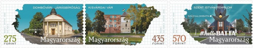 2020. Tájak-városok III. Dombóvár, Kisvárda és Százhalombatta - Bélyegsor 2020. Tájak-városok III. Dombóvár, Kisvárda és Százhalombatta - Bélyegsor
