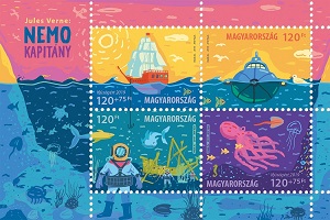 2019. Ifjúságért 2019: Jules Verne: Nemo Kapitány - Bélyegkisív 2019. Ifjúságért 2019: Jules Verne: Nemo Kapitány - Bélyegkisív