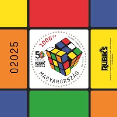 2025. A Rubik-kocka® szabadalom benyújtásának 50. évfordulója - Bélyegblokk 2025. A Rubik-kocka® szabadalom benyújtásának 50. évfordulója - Bélyegblokk