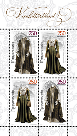 Viselettörténet I bélyeg. - History of clothing I. stamp Viselettörténet I bélyeg. - History of clothing I. stamp
